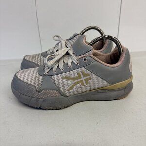 KURU Quantum Gray Pink Lace Up Walking Sneakers Comfort Shoes Size 8.5 W